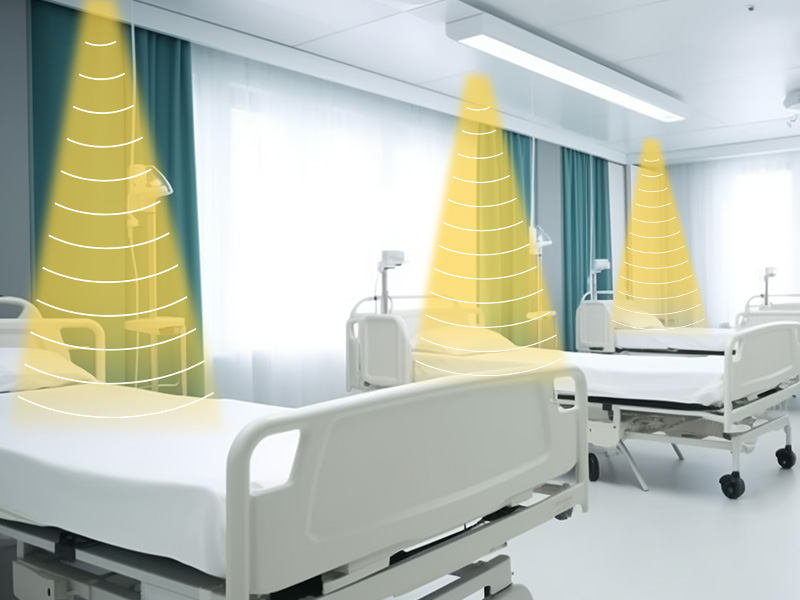 醫院病房定向音箱聚音寶示意圖