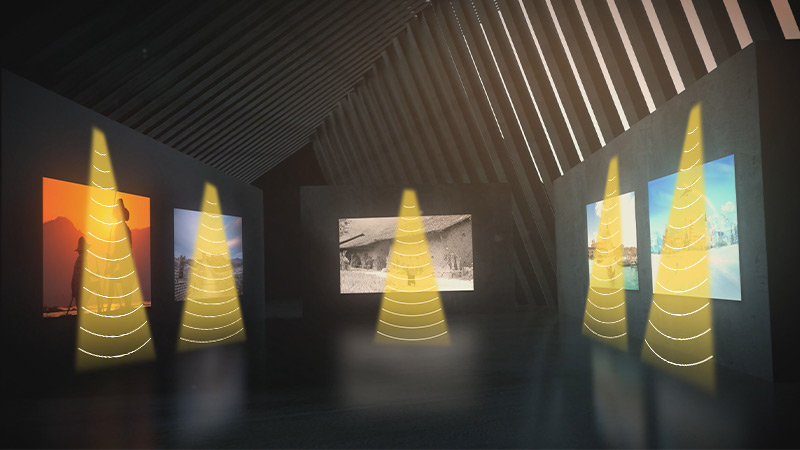 檔案館定向音響，定向發(fā)聲示意圖