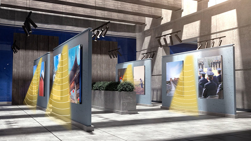 檔案館定向音響，定向發(fā)聲示意圖