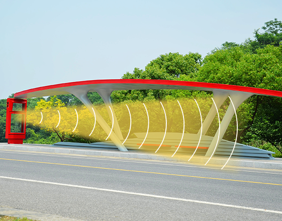 公交站臺定向揚聲器提供清晰車輛到站信息，避免聲音擴散，維護環境寧靜。