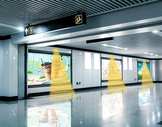 數字標牌定向喇叭提供針對性廣告信息，聲音定向傳播，提升顧客體驗。