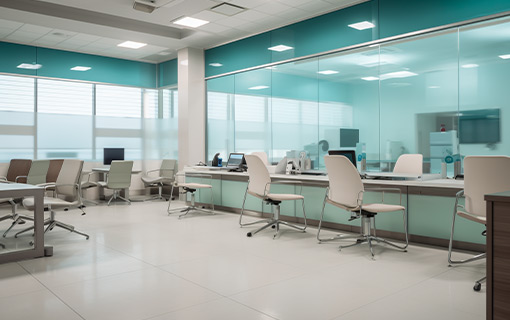 銀行柜臺集成定向音響,音區(qū)獨(dú)立,確保私密性