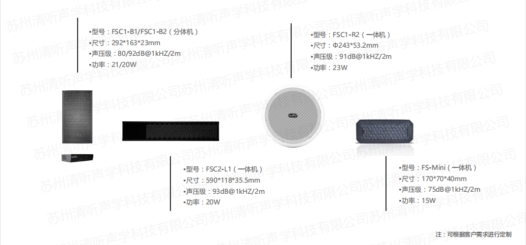 清聽(tīng)聲學(xué)定向喇叭型號(hào)及參數(shù)